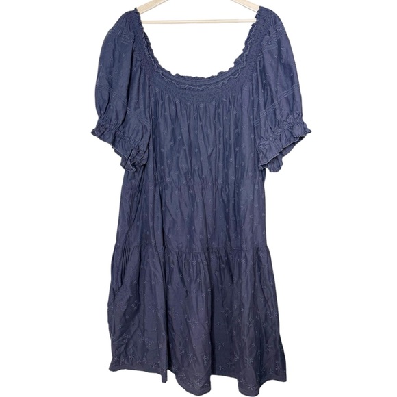Old Navy | Dresses | Old Navy Puffsleeve Tiered Smocked Embroidered